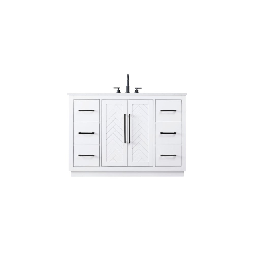48 inch Single Bathroom Vanity in White