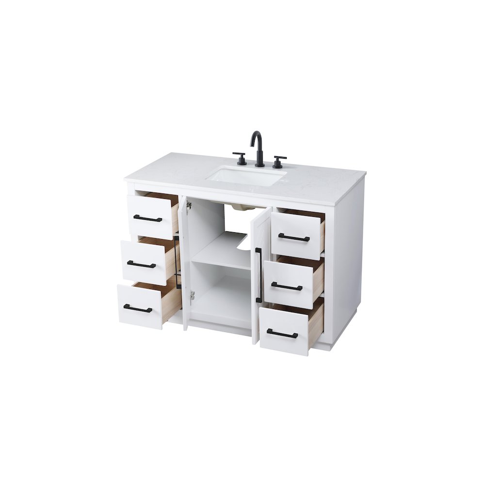 48 inch Single Bathroom Vanity in White