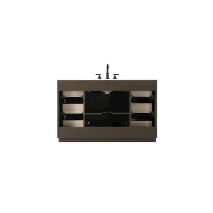54 inch Single Bathroom Vanity in Chocolate Oak