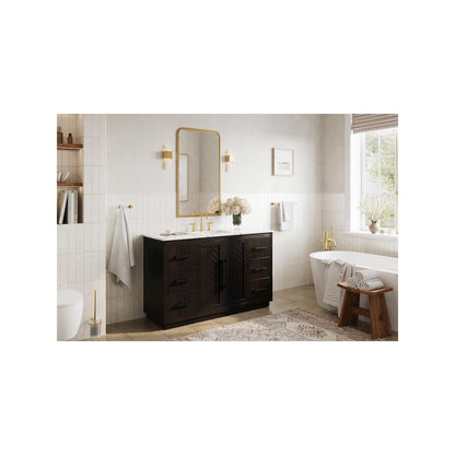 54 inch Single Bathroom Vanity in Chocolate Oak