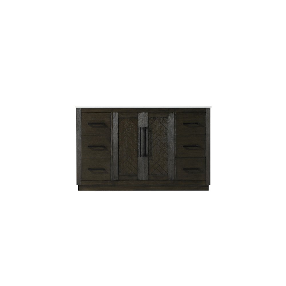 54 inch Single Bathroom Vanity in Chocolate Oak