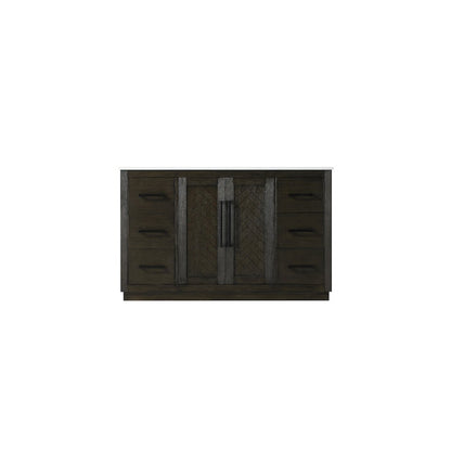 54 inch Single Bathroom Vanity in Chocolate Oak