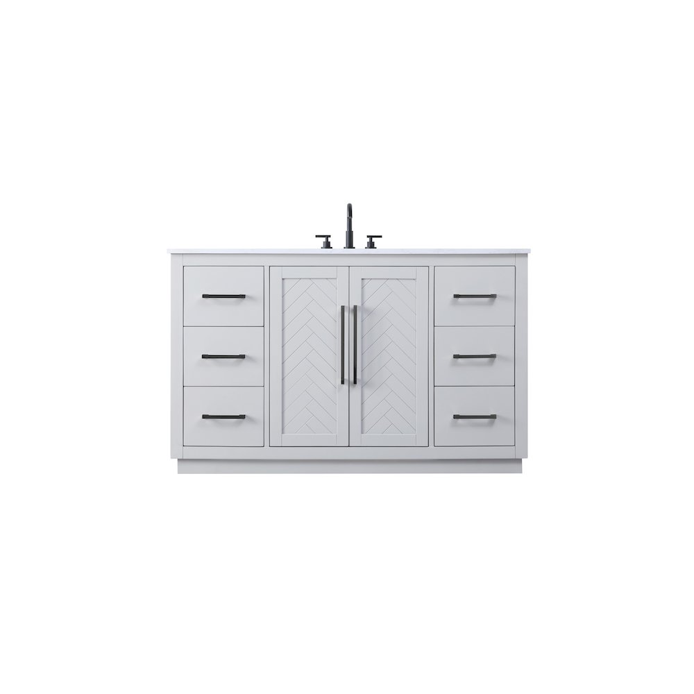 54 inch Single Bathroom Vanity in Grey
