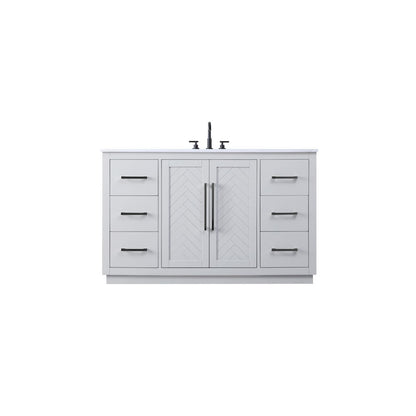 54 inch Single Bathroom Vanity in Grey