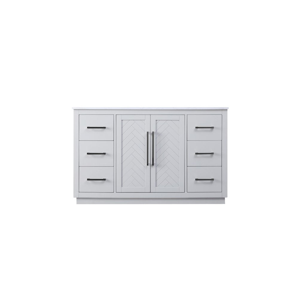 54 inch Single Bathroom Vanity in Grey