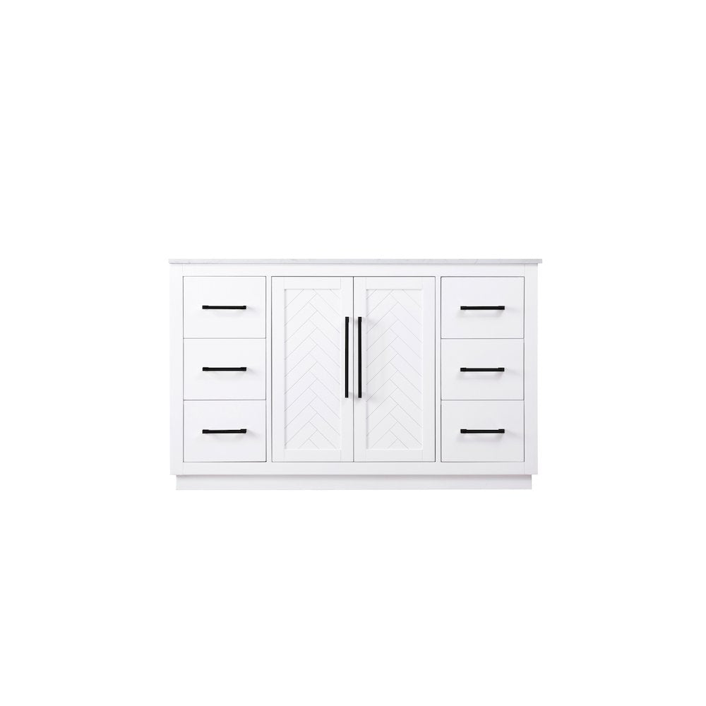 54 inch Single Bathroom Vanity in White