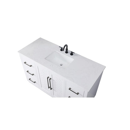 54 inch Single Bathroom Vanity in White