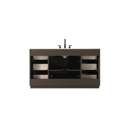 60 inch Single Bathroom Vanity in Chocolate Oak
