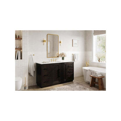 60 inch Single Bathroom Vanity in Chocolate Oak