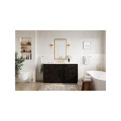 60 inch Single Bathroom Vanity in Chocolate Oak