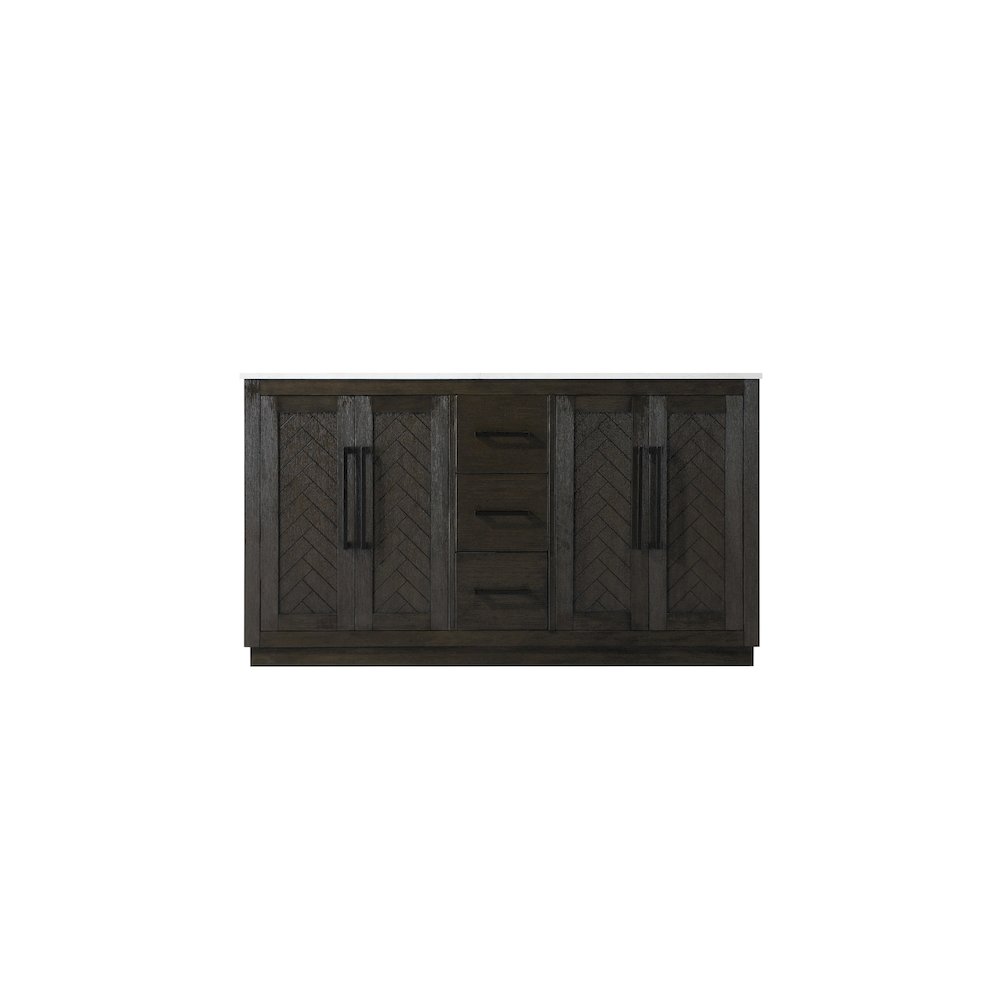60 inch Double Bathroom Vanity in Chocolate Oak