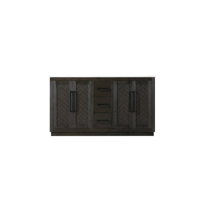 60 inch Double Bathroom Vanity in Chocolate Oak
