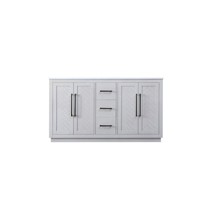 60 inch Double Bathroom Vanity in Grey