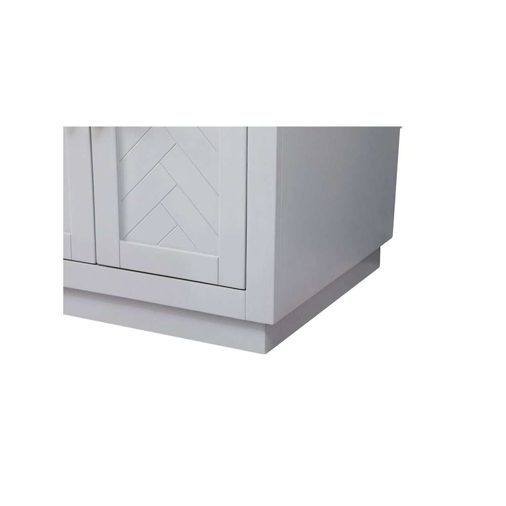 60 inch Double Bathroom Vanity in Grey