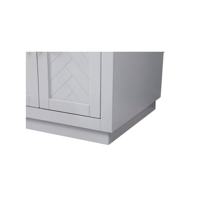 60 inch Double Bathroom Vanity in Grey
