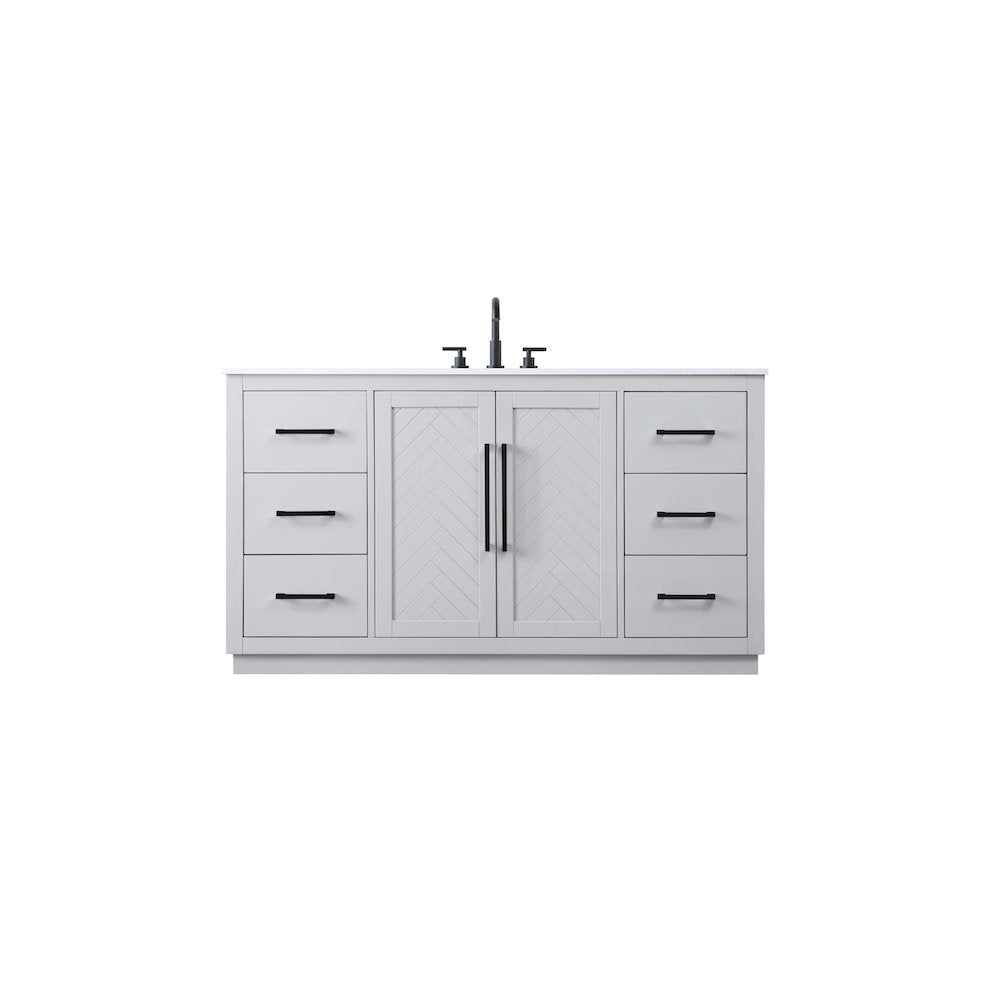 60 inch Single Bathroom Vanity in Grey