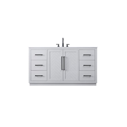 60 inch Single Bathroom Vanity in Grey