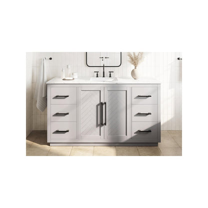60 inch Single Bathroom Vanity in Grey