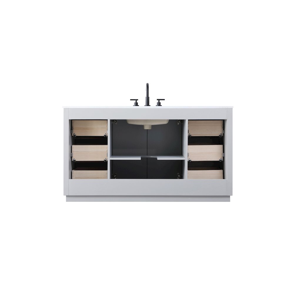 60 inch Single Bathroom Vanity in Grey