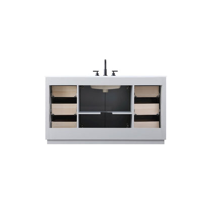 60 inch Single Bathroom Vanity in Grey