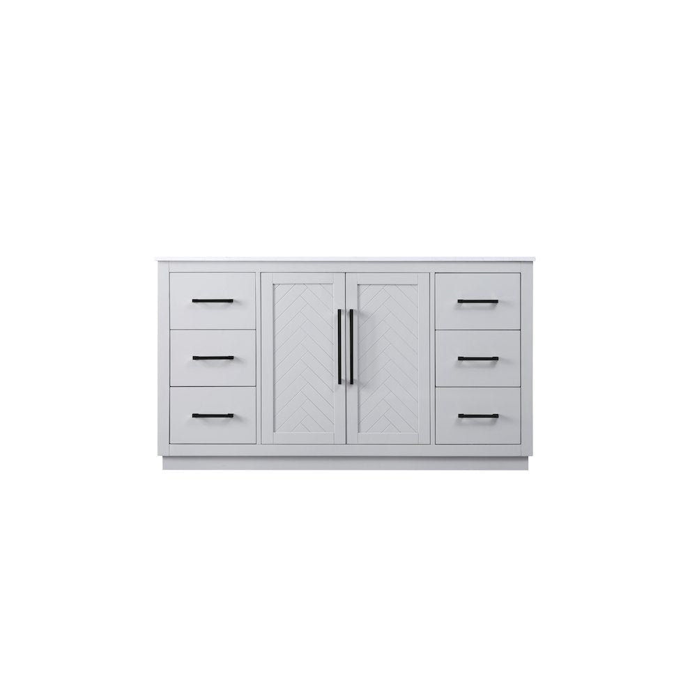 60 inch Single Bathroom Vanity in Grey