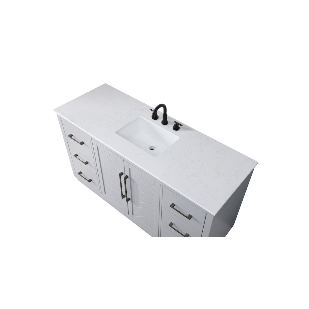 60 inch Single Bathroom Vanity in Grey
