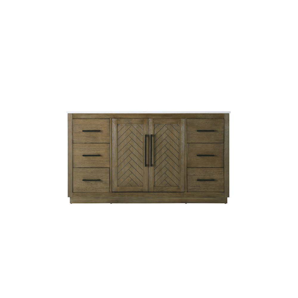 60 inch Single Bathroom Vanity in Hazel Oak