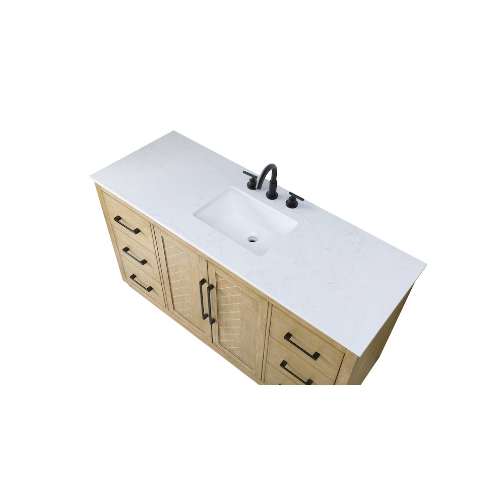 60 inch Single Bathroom Vanity in Linen Oak