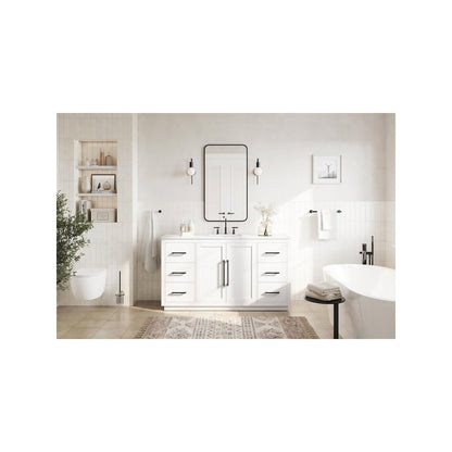 60 inch Single Bathroom Vanity in White