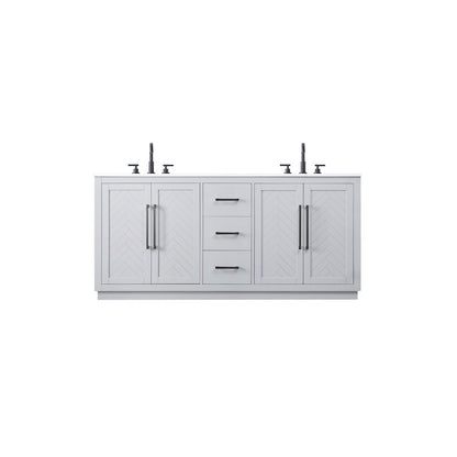 72 inch Double Bathroom Vanity in Grey