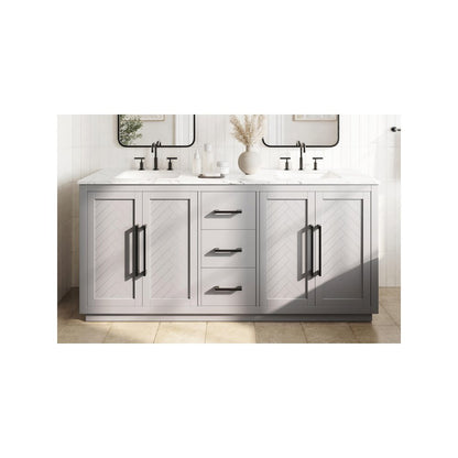 72 inch Double Bathroom Vanity in Grey