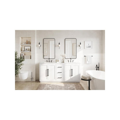 72 inch Double Bathroom Vanity in White