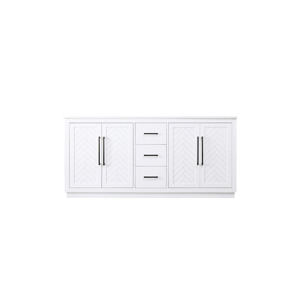 72 inch Double Bathroom Vanity in White