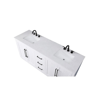 72 inch Double Bathroom Vanity in White