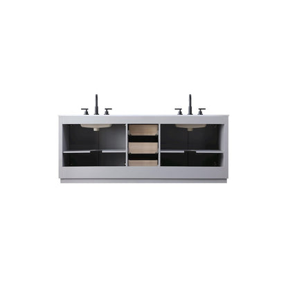 84 inch Double Bathroom Vanity in Grey