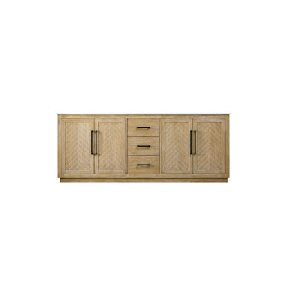 84 inch Double Bathroom Vanity in Linen Oak