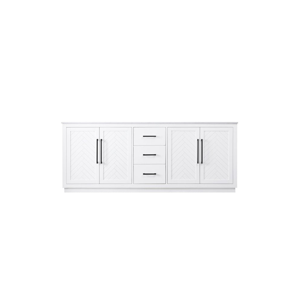 84 inch Double Bathroom Vanity in White