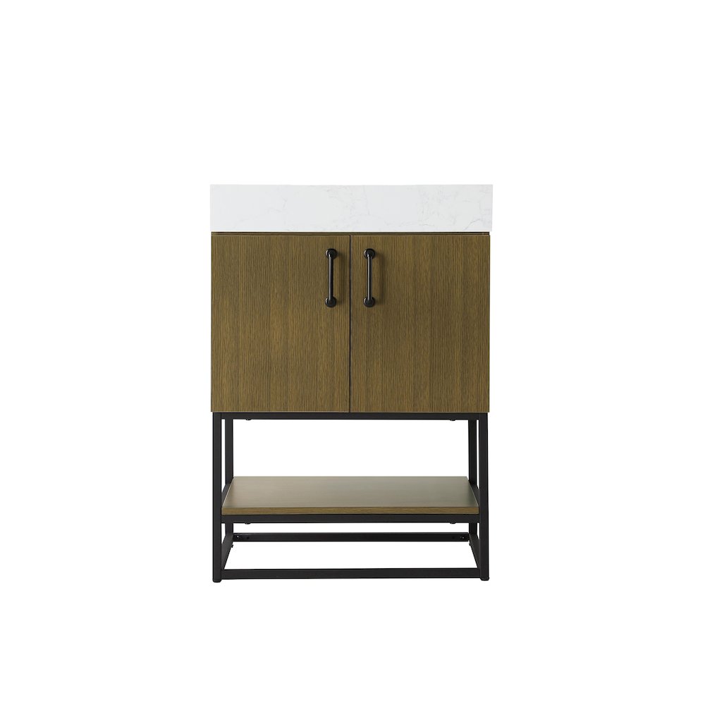 24 inch Single Bathroom Vanity in Chestnut Brown