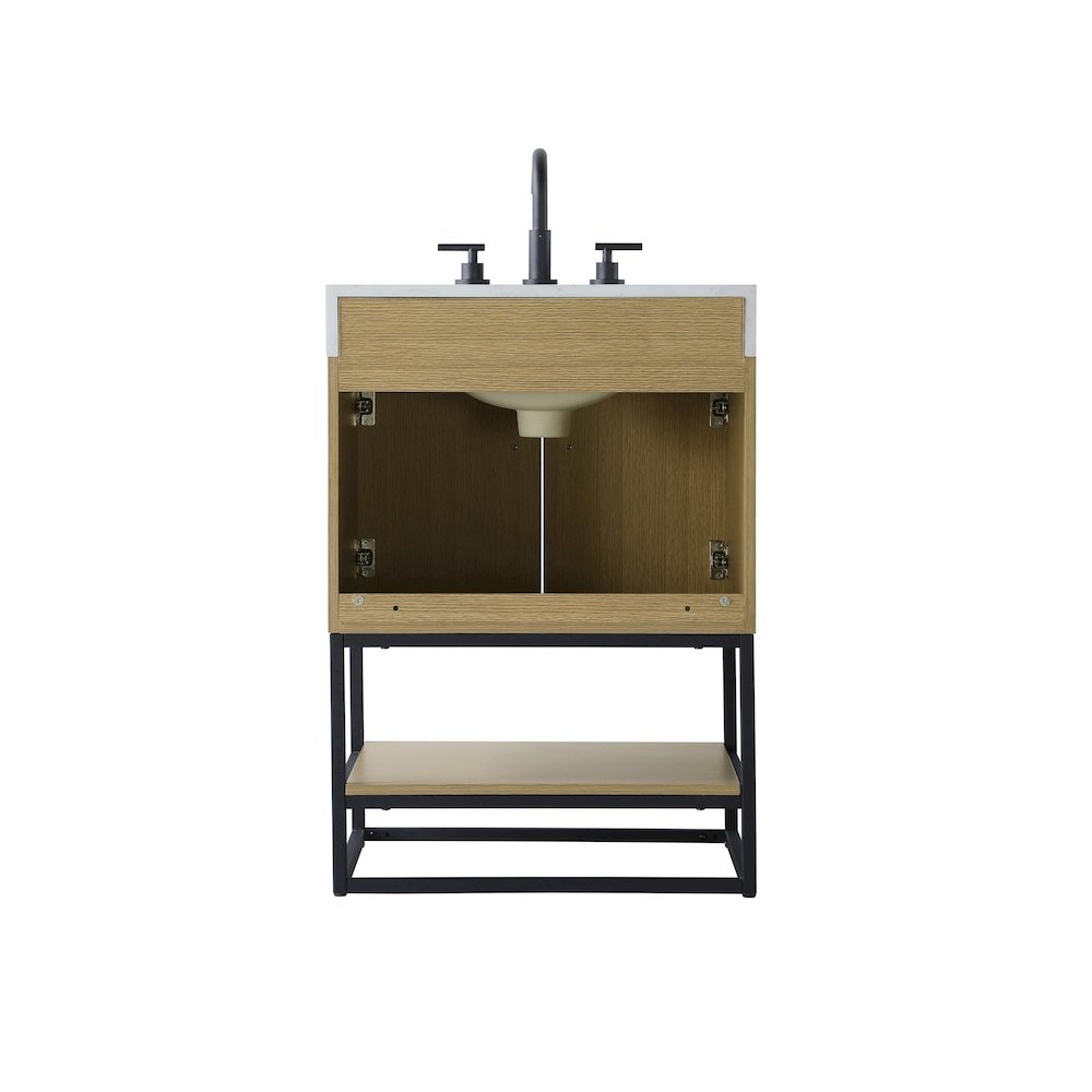 24 inch Single Bathroom Vanity in  Honey Brown