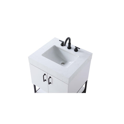 24 inch Single Bathroom Vanity in White
