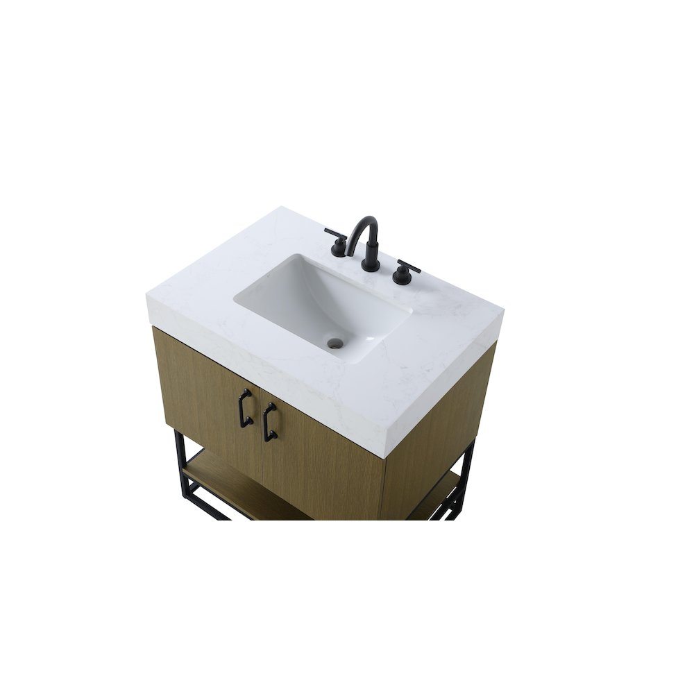 30 inch Single Bathroom Vanity in Chestnut Brown