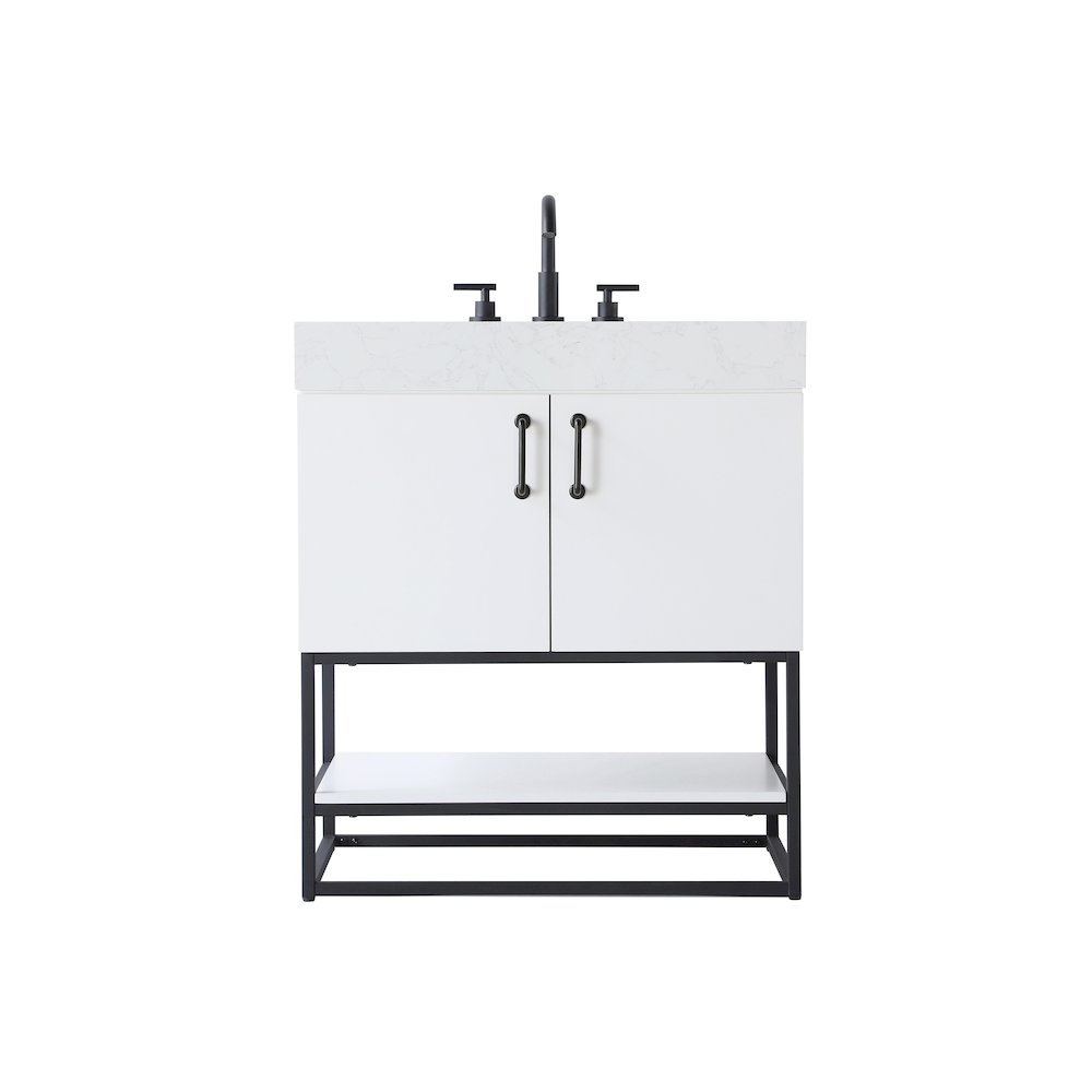 30 inch Single Bathroom Vanity in White