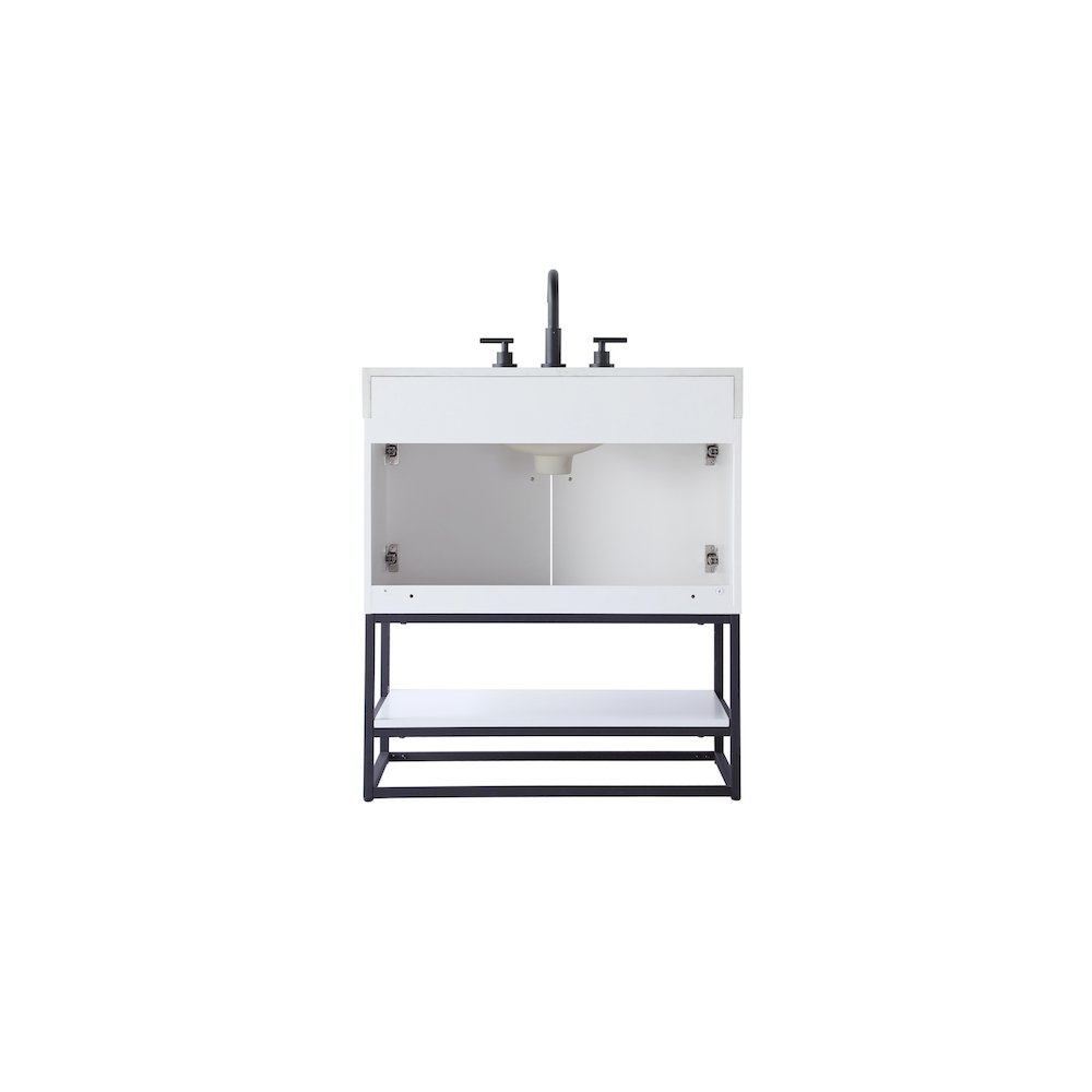 30 inch Single Bathroom Vanity in White