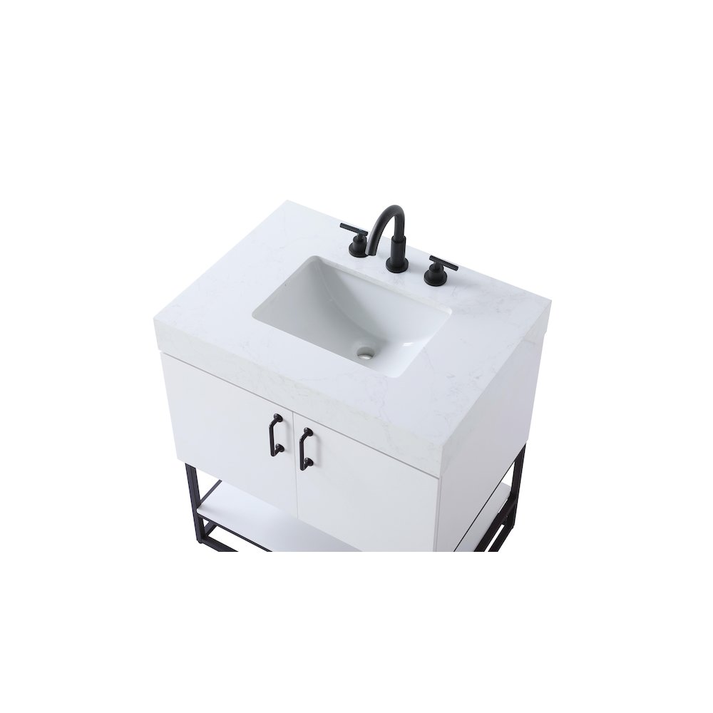 30 inch Single Bathroom Vanity in White