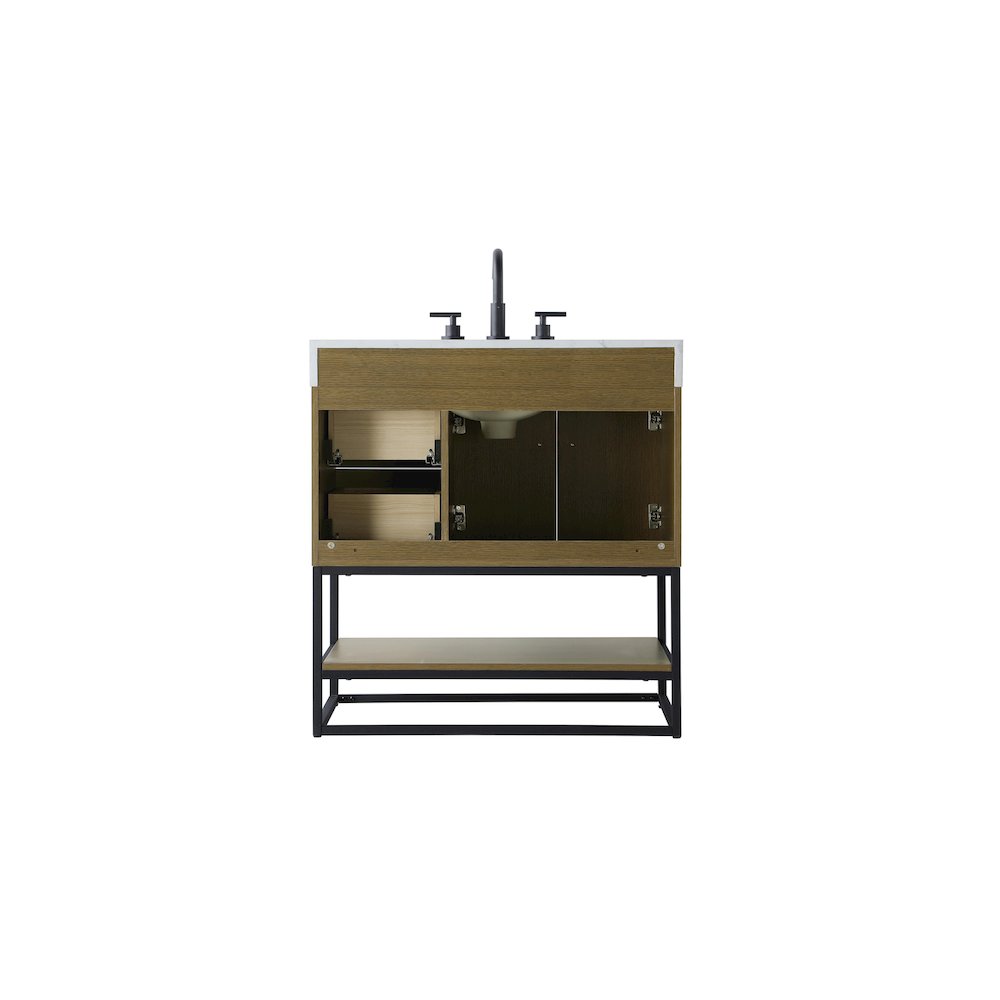 32 inch Single Bathroom Vanity in Chestnut Brown