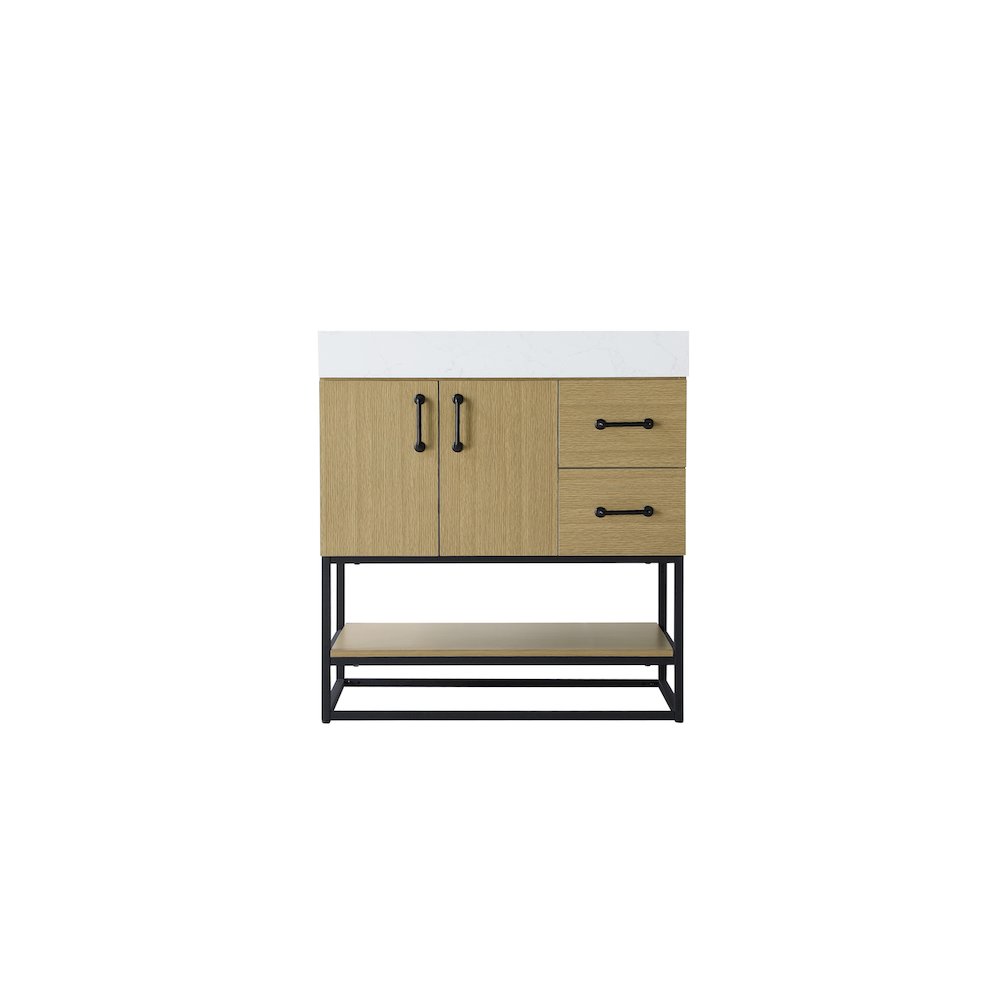 32 inch Single Bathroom Vanity in  Honey Brown