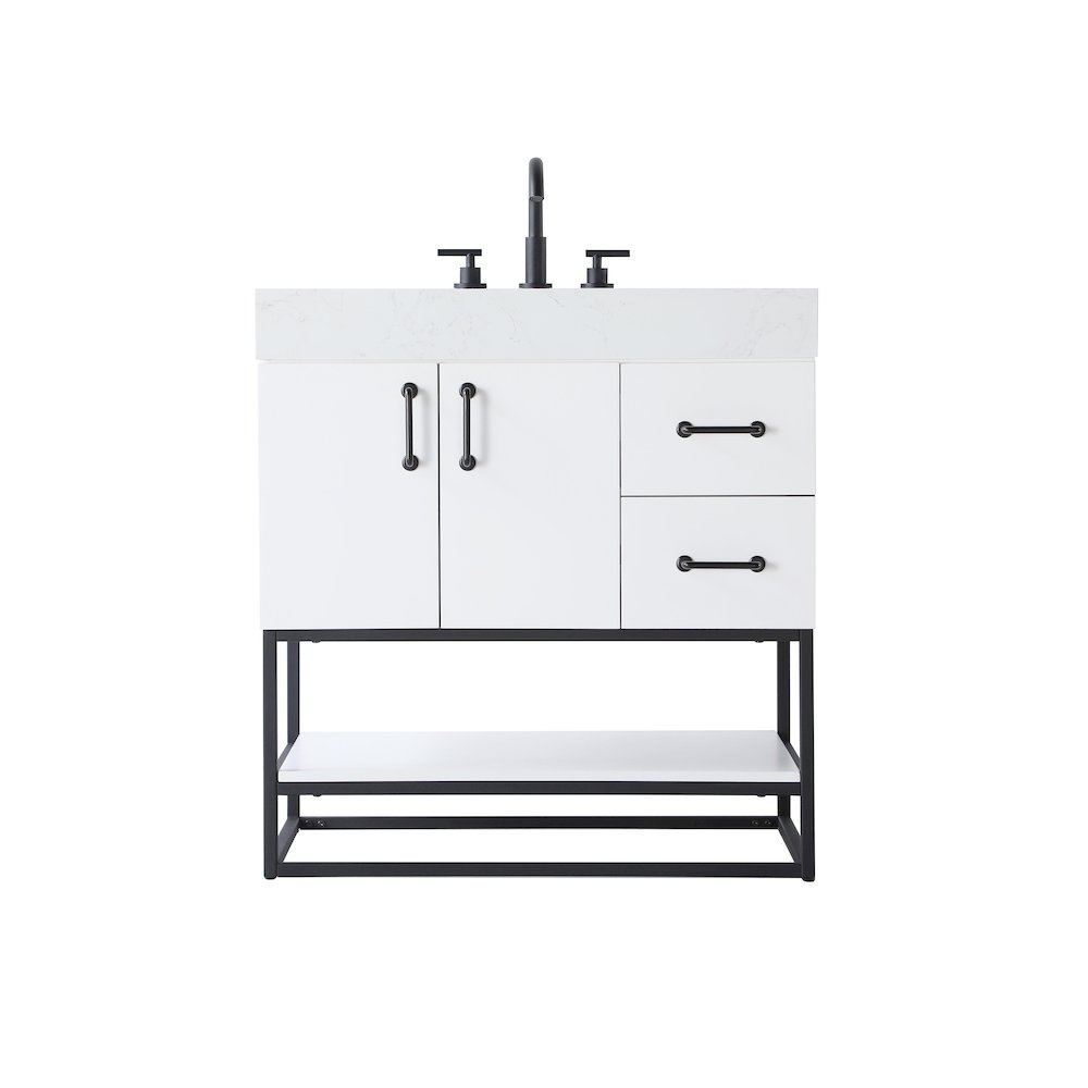 32 inch Single Bathroom Vanity in White