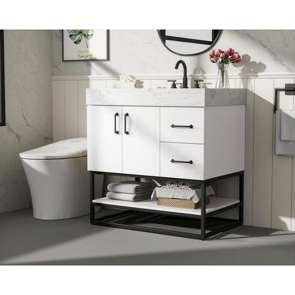 32 inch Single Bathroom Vanity in White