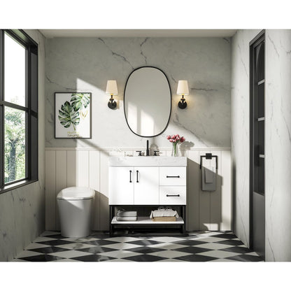 32 inch Single Bathroom Vanity in White