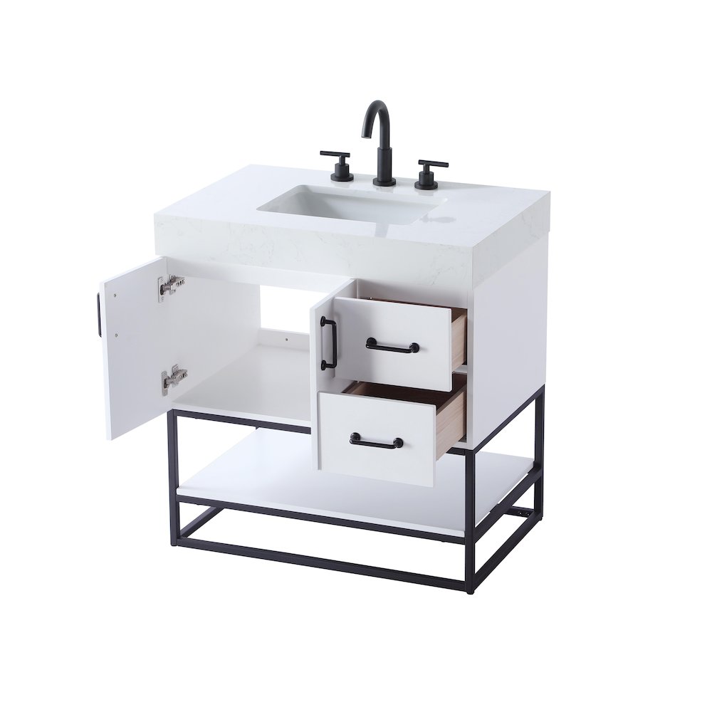 32 inch Single Bathroom Vanity in White